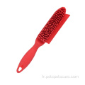 Brosse de remoussage de cheveux pour chiens de compagnie à caoutchouc multicolore